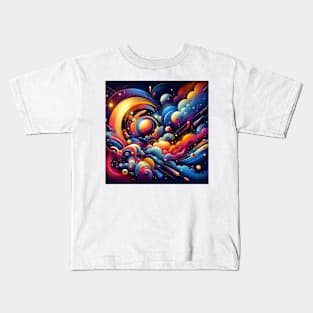 Cosmic symphony: A dance of nebulas Kids T-Shirt